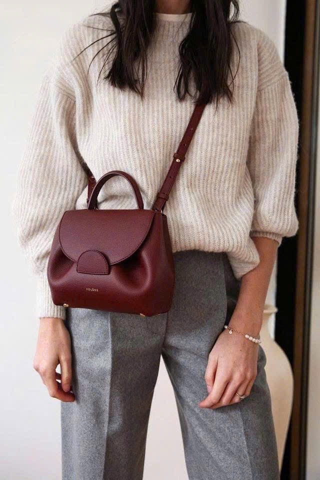 TÚI XÁCH POLENE BURGUNDY XUẤT XỊN