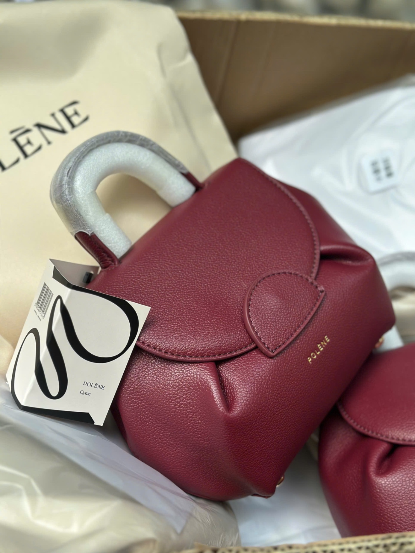 TÚI XÁCH POLENE BURGUNDY XUẤT XỊN