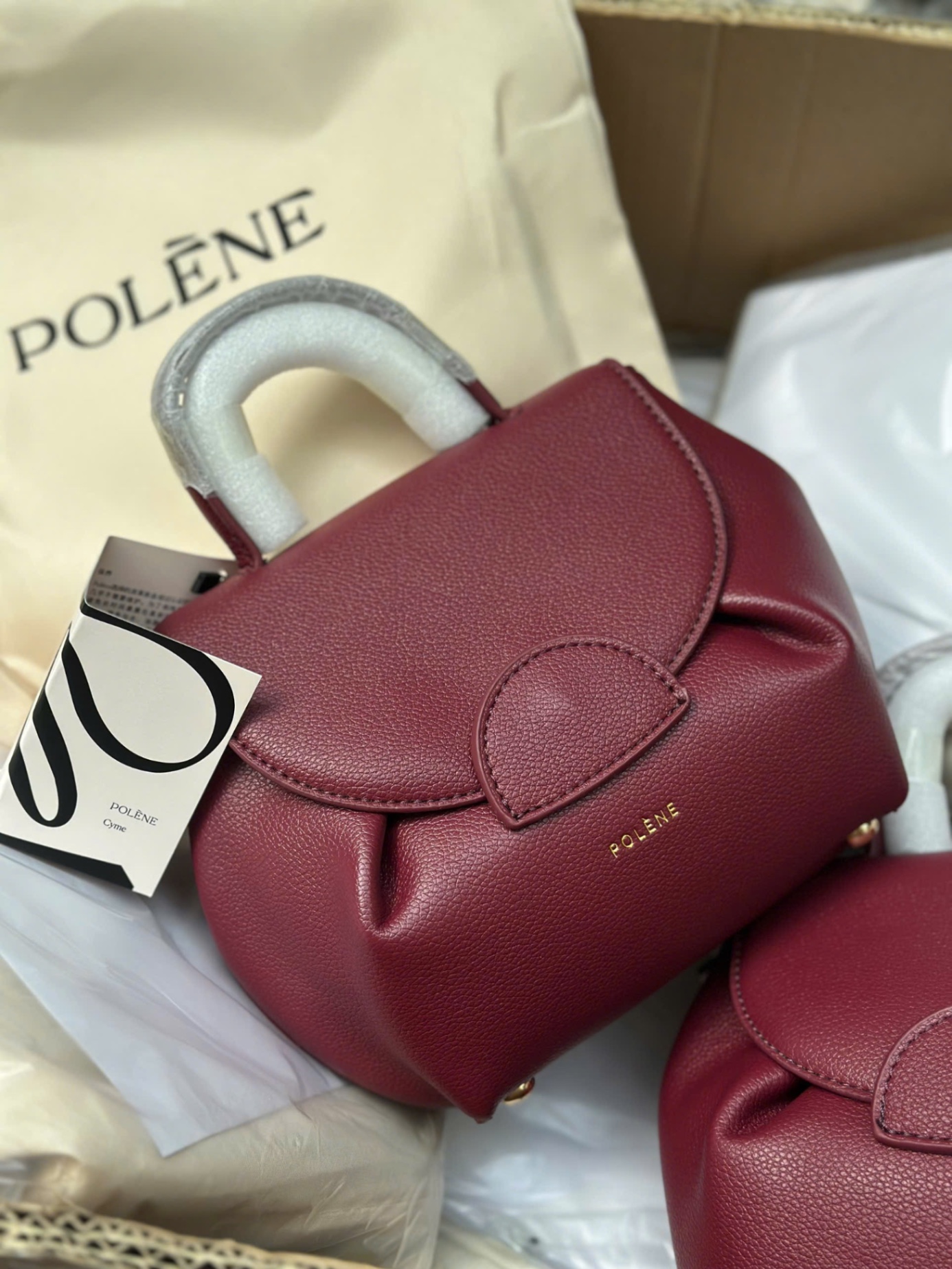 TÚI XÁCH POLENE BURGUNDY XUẤT XỊN
