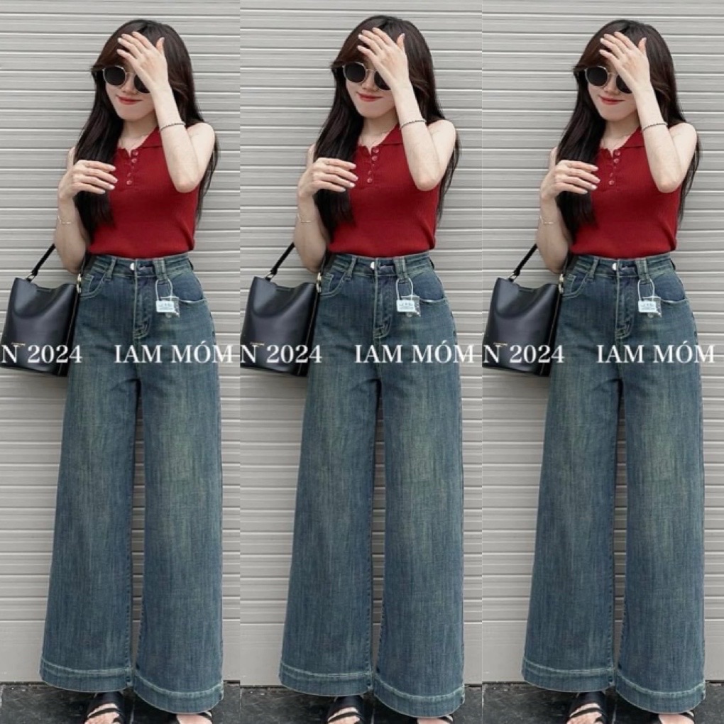 QUÂNG JEAN SUÔNG TRƠN MÀI XANH GẤU TO M3010