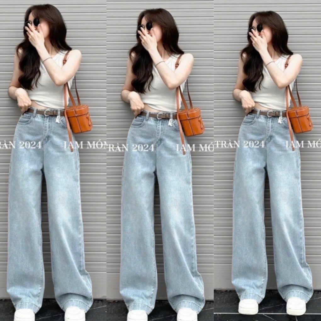QUẦN JEAN SUÔNG XANH MÀI ĐĨA DA NT112 - NT110