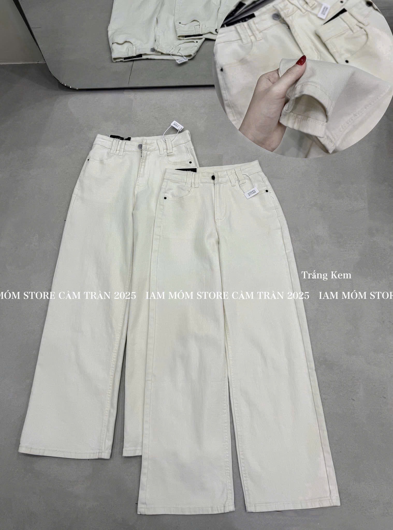 QUẦN JEAN SUÔNG TRẮNG 2 ĐĨA M3112