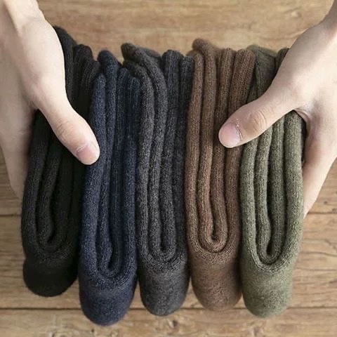 SET 10 ĐÔI TẤT XÙ DÀY NAM NỮ MÀU TỐI