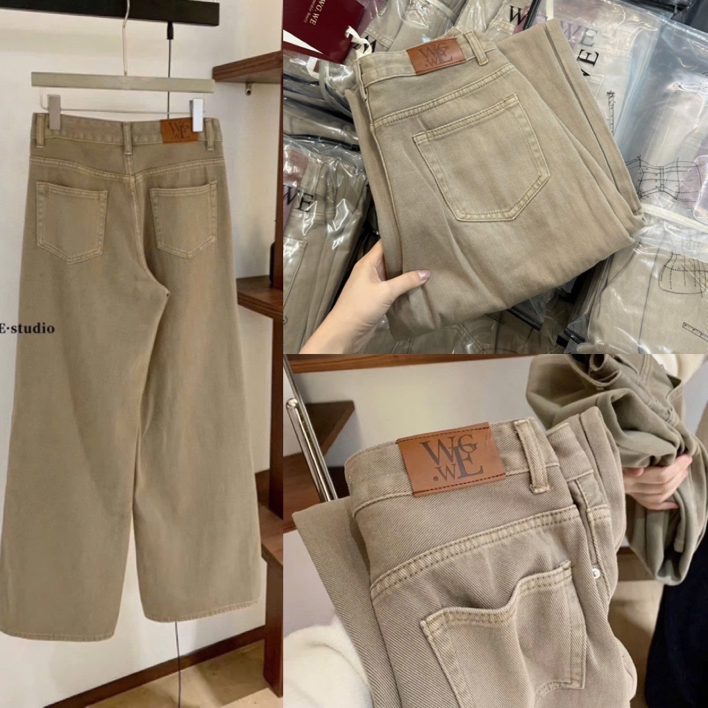 Hang QCCC- M5821 QUẦN JEAN NÂU WGWE CHÍNH HÃNG ỐNG SUÔNG