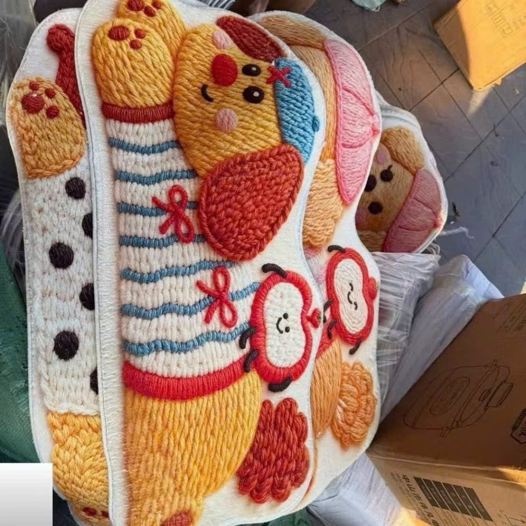 THẢM LÔNG CỪU 3D CHÓ LEN