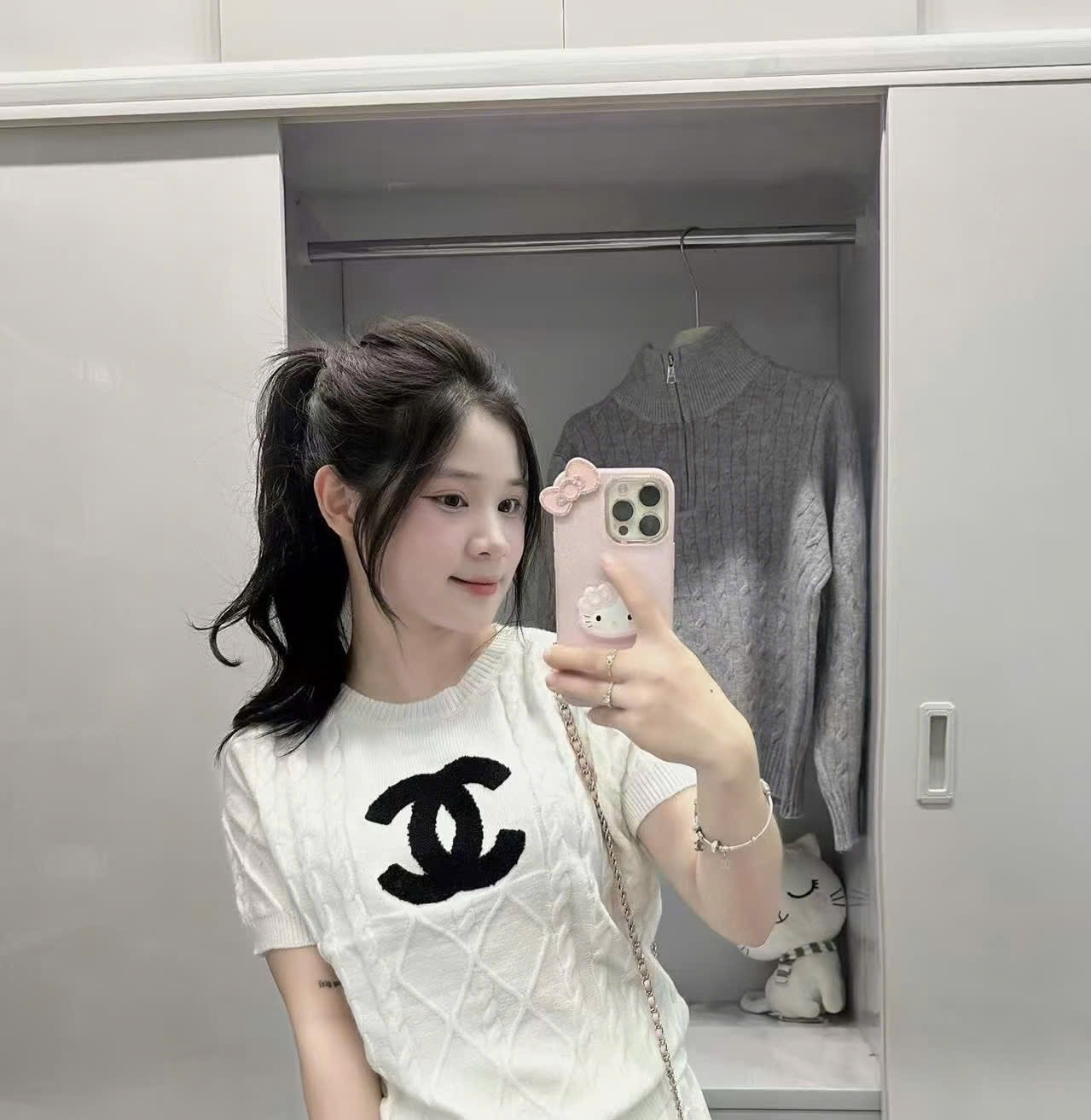 ÁO LEN TRẮNG CỘC CHỮ XÙ CLN QC