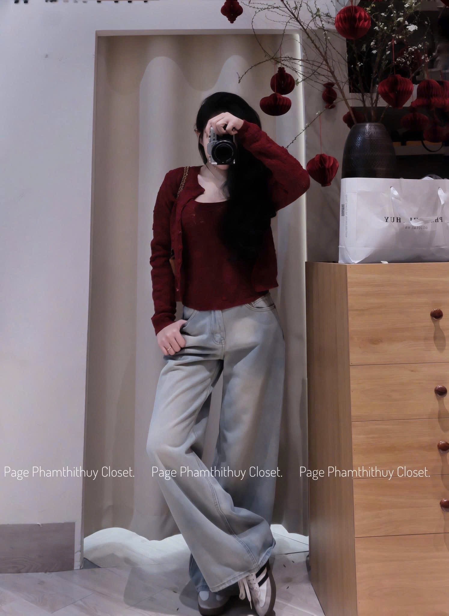 SÉT ÁO LEN REN WGWE MÀU ĐỎ QCCC