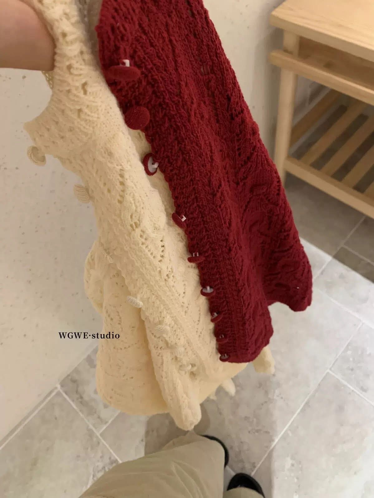 SÉT ÁO LEN REN WGWE MÀU ĐỎ QCCC
