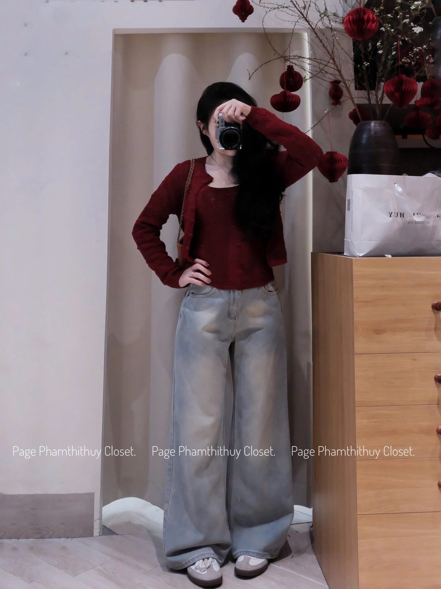 SÉT ÁO LEN REN WGWE MÀU ĐỎ QCCC