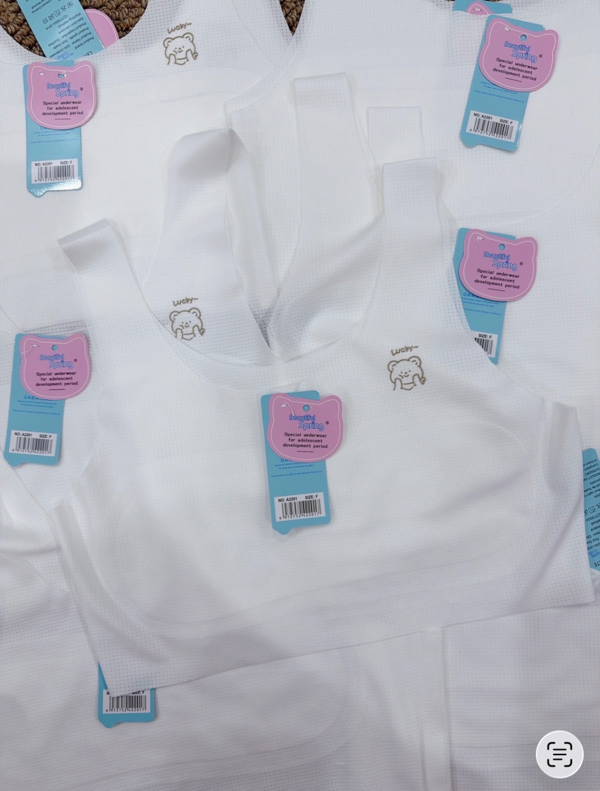 A2201 - SET 5 ÁO LÓT HỌC SINH THÔNG HƠI GẤU LUCKY