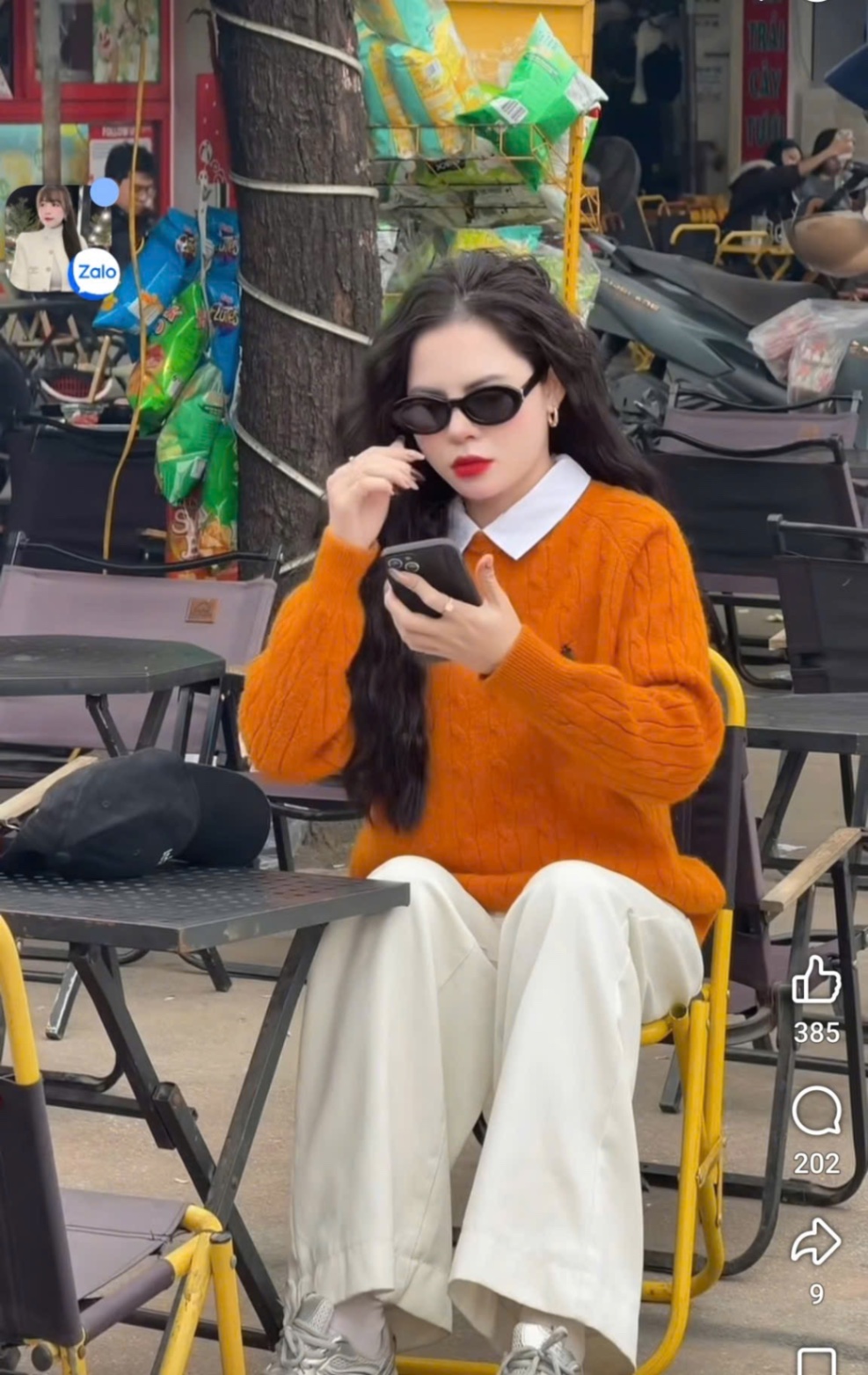 ÁO LEN THỪNG THÊU NGỰA DT MÀU CAM QC