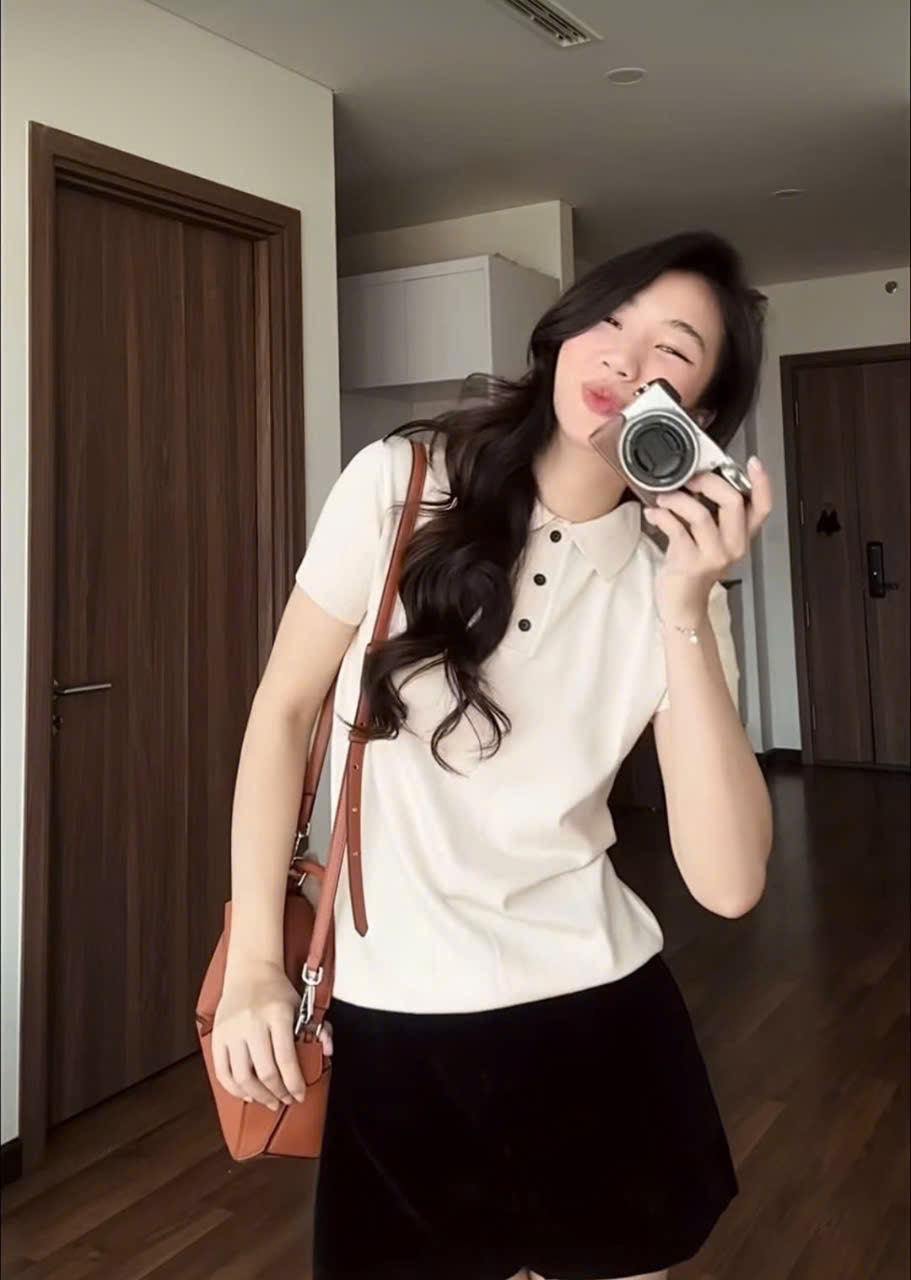 Hàng nhà máy - ÁO LEN POLO CỘC MÀU BE