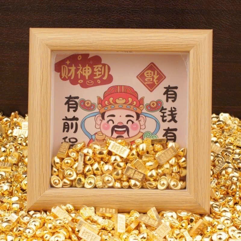 TRANH KHUNG GỖ ĐỰNG THỎI VÀNG