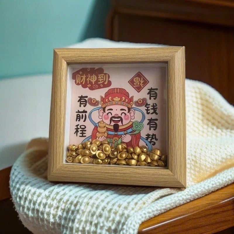TRANH KHUNG GỖ ĐỰNG THỎI VÀNG