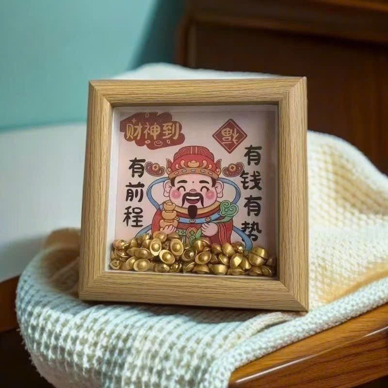 TRANH KHUNG GỖ ĐỰNG THỎI VÀNG