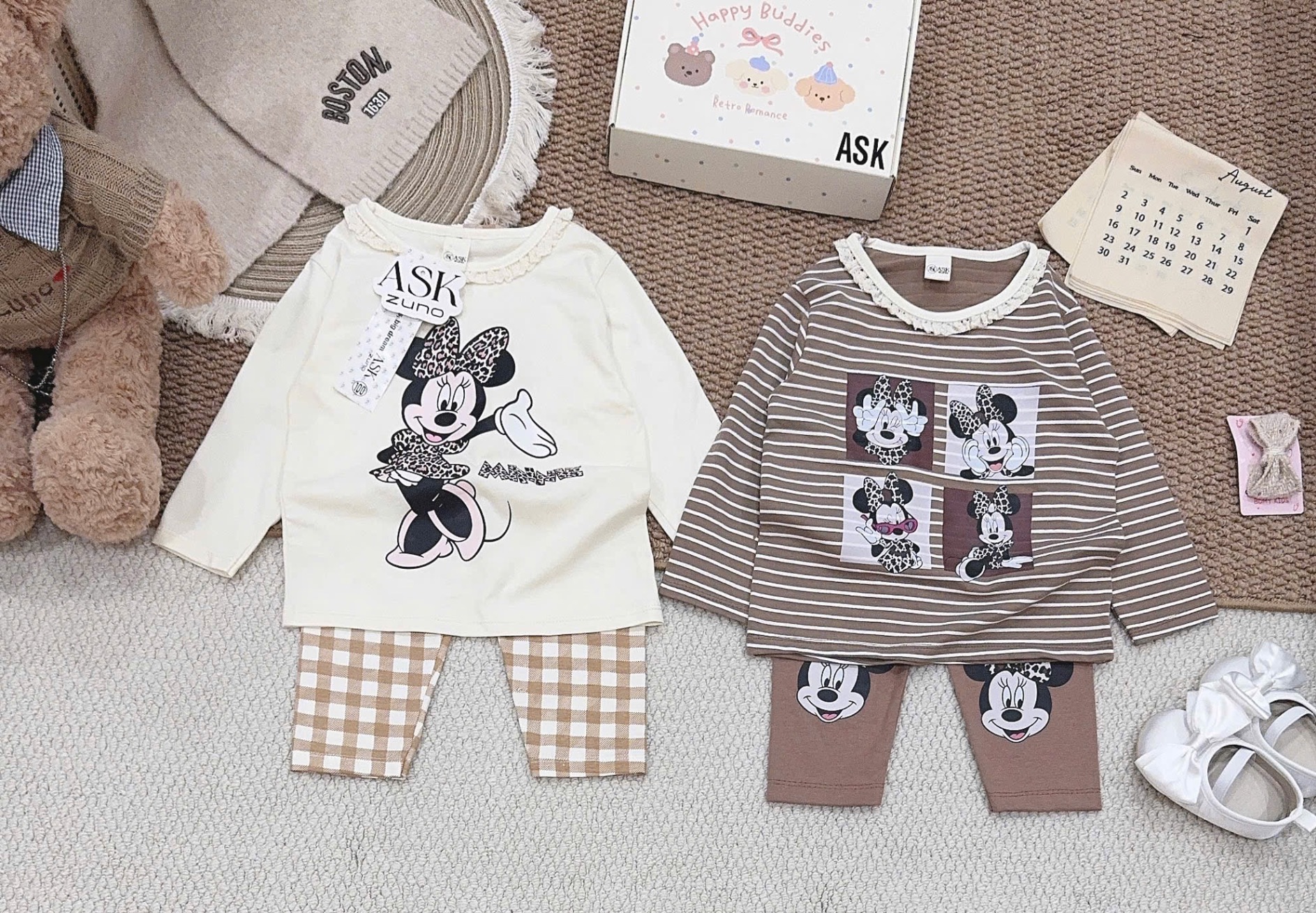 SÉT 2 BỘ MICKY DAI TAY CHO BG