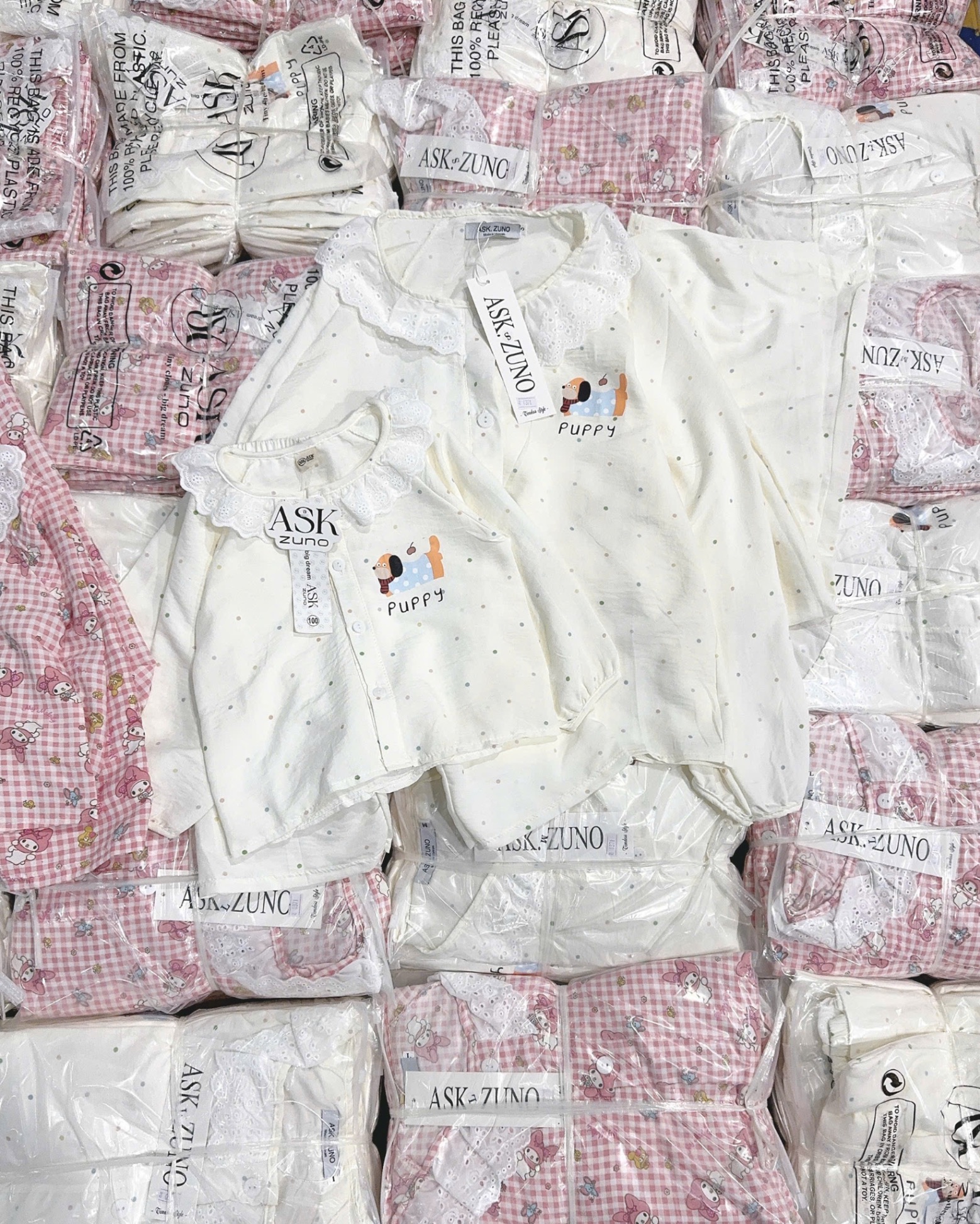 SÉT MẸ CON CỔ REN 2 MÀU