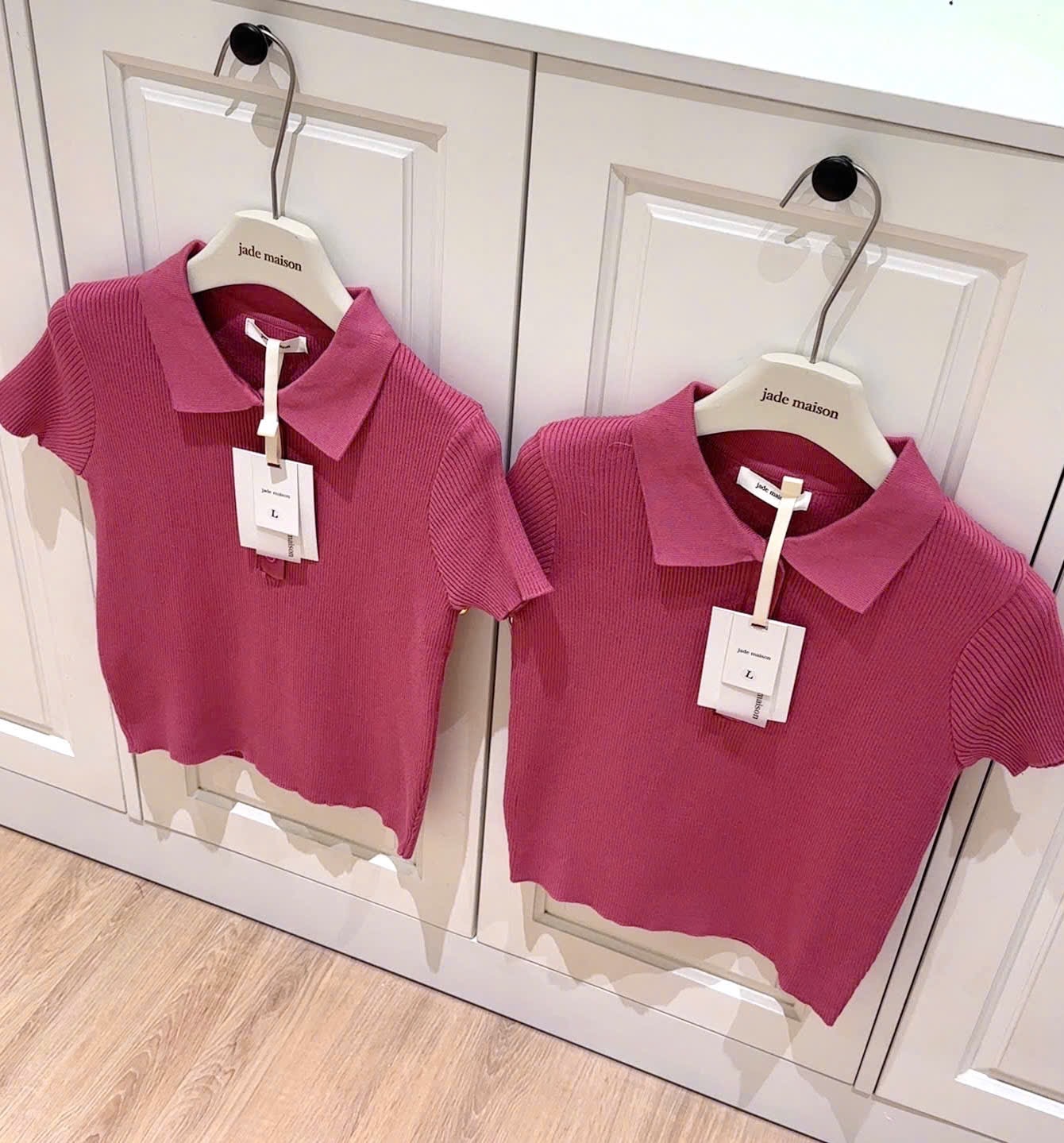 ÁO LEN POLO TĂM HỒNG CHO NỮ