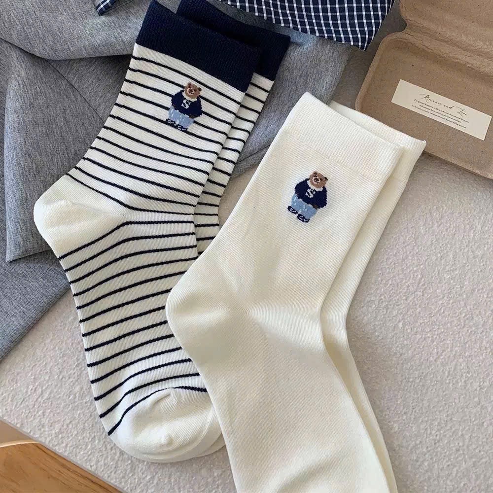 SÉT 10 ĐÔI TẤT HÌNH GẤU CHO NỮ