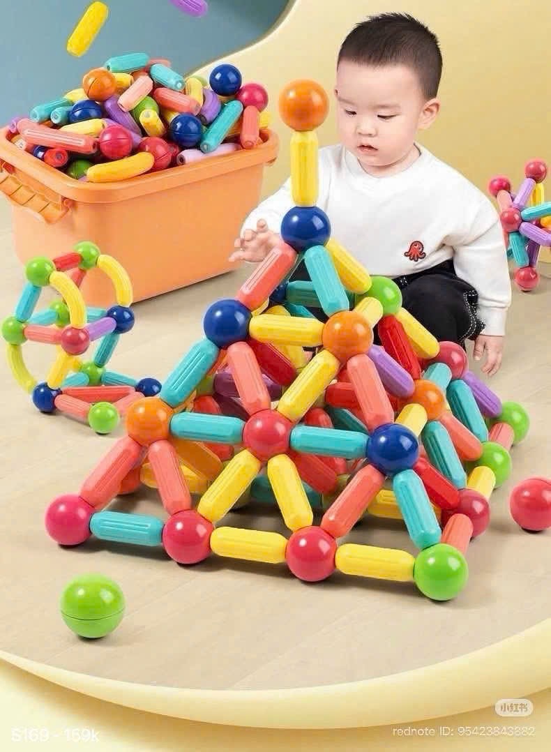 BỘ ĐỒ CHƠI 64 NAM CHÂM CHO BÉ