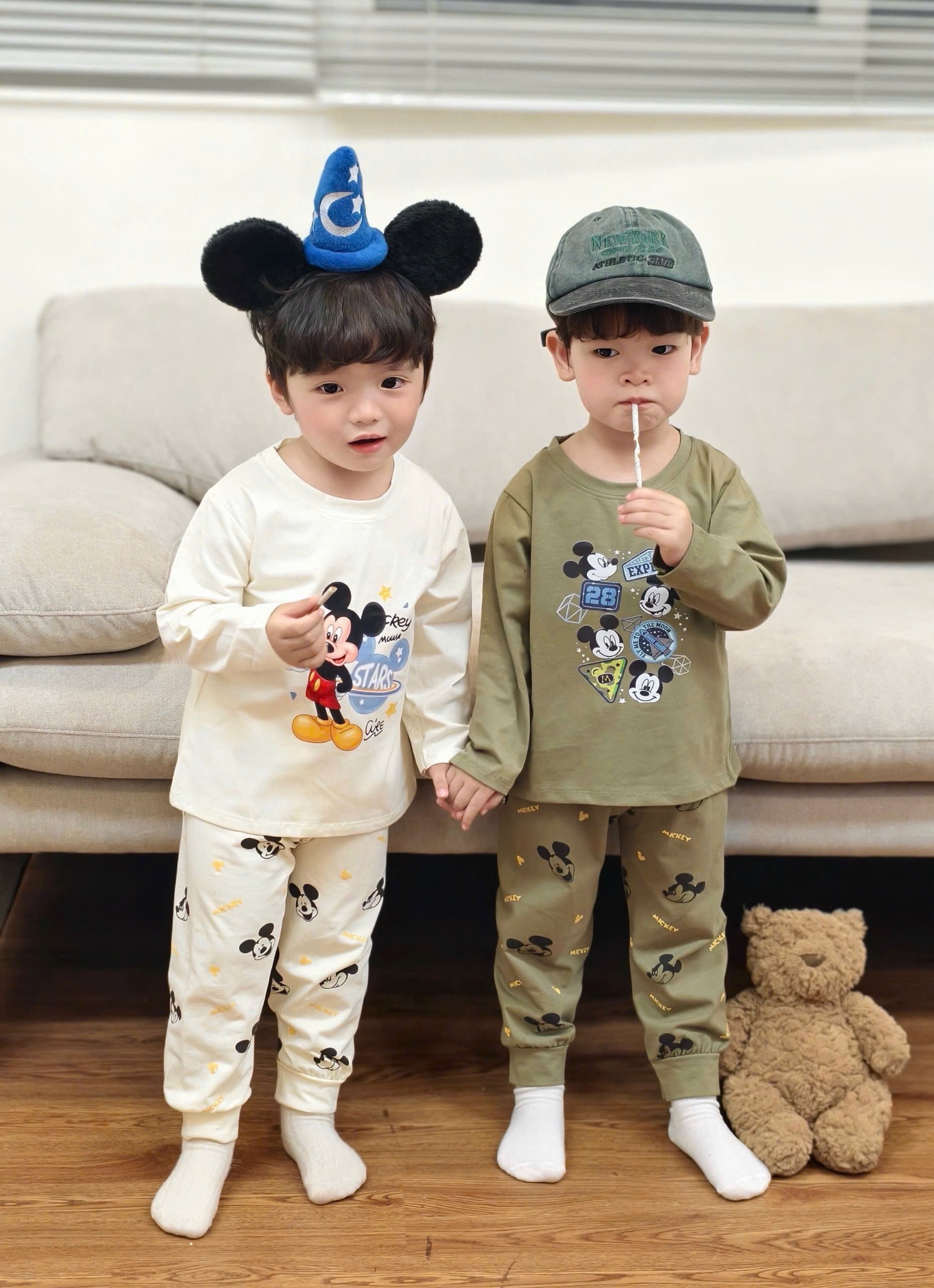 SÉT 2 BỘ MICKY XANH BE CHO BT