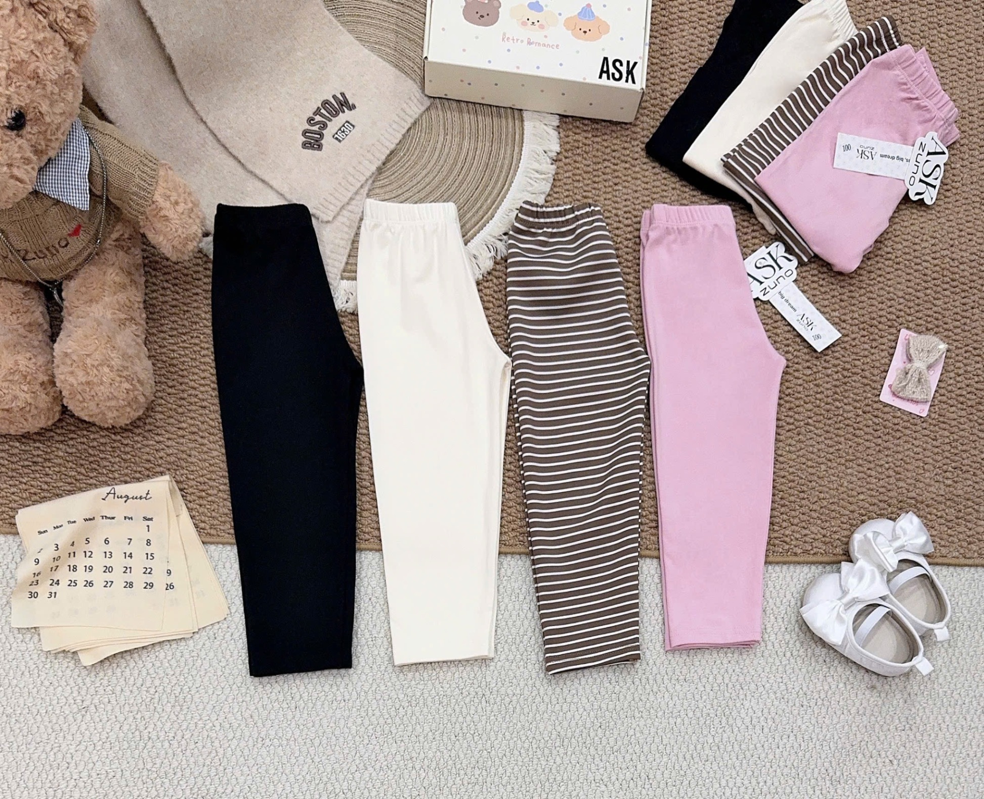 SÉT 4 QUẦN LEGGING CHO BG
