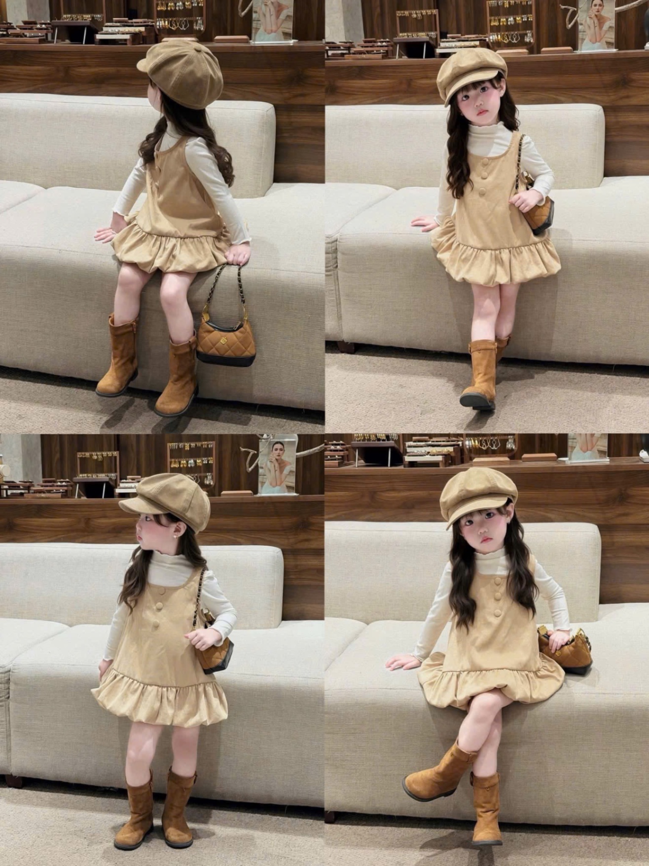 SÉT 2 MÓN VÁY + ÁO GIỮ NHIỆT CHO BG