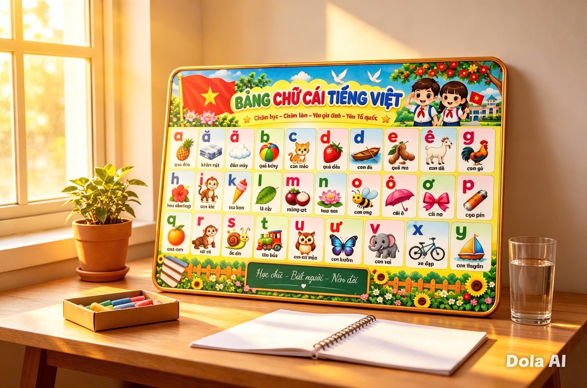 BẢNG CHỮ CÁI TIẾNG VIỆT CHO BÉ