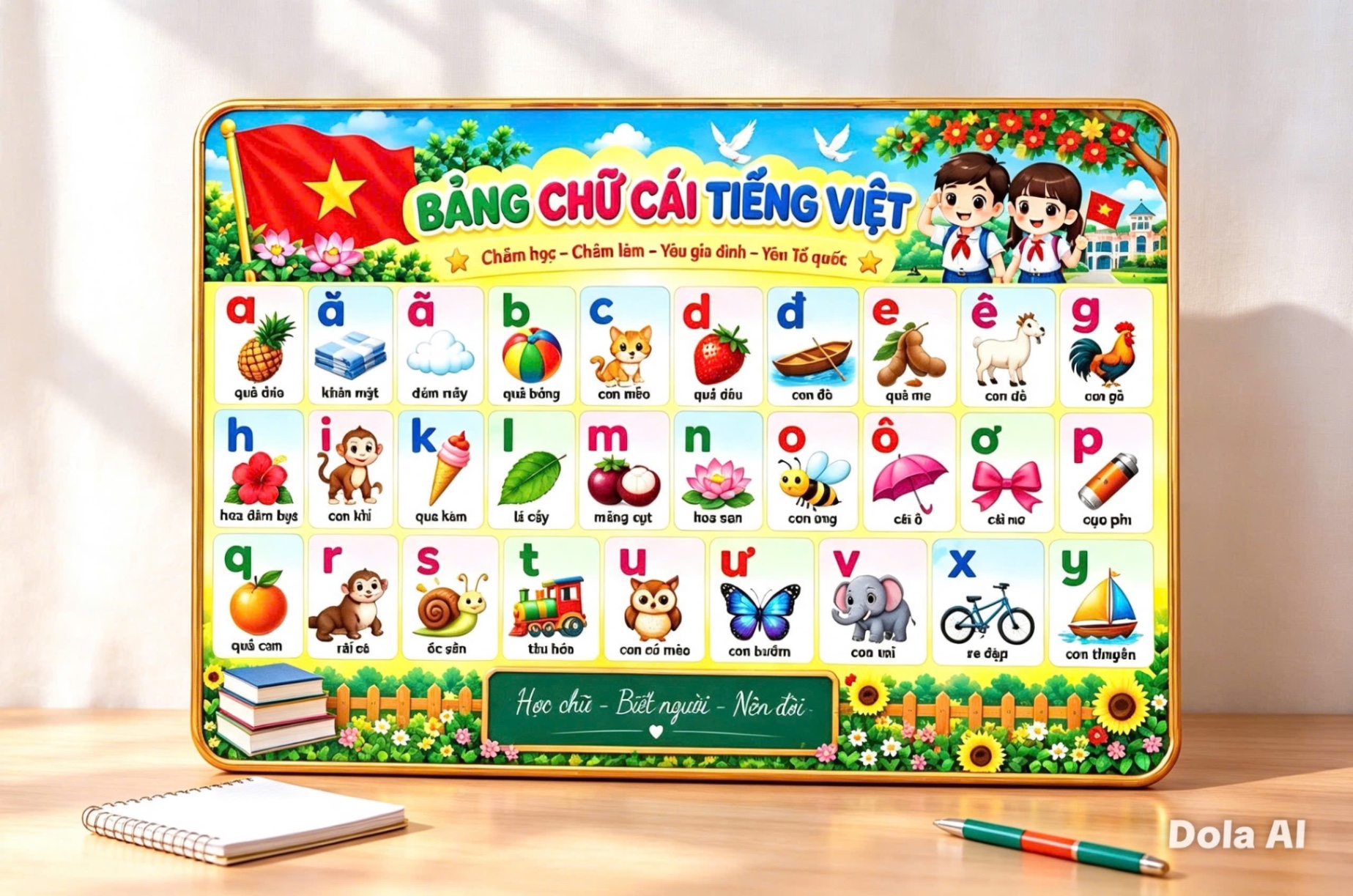 BẢNG CHỮ CÁI TIẾNG VIỆT CHO BÉ
