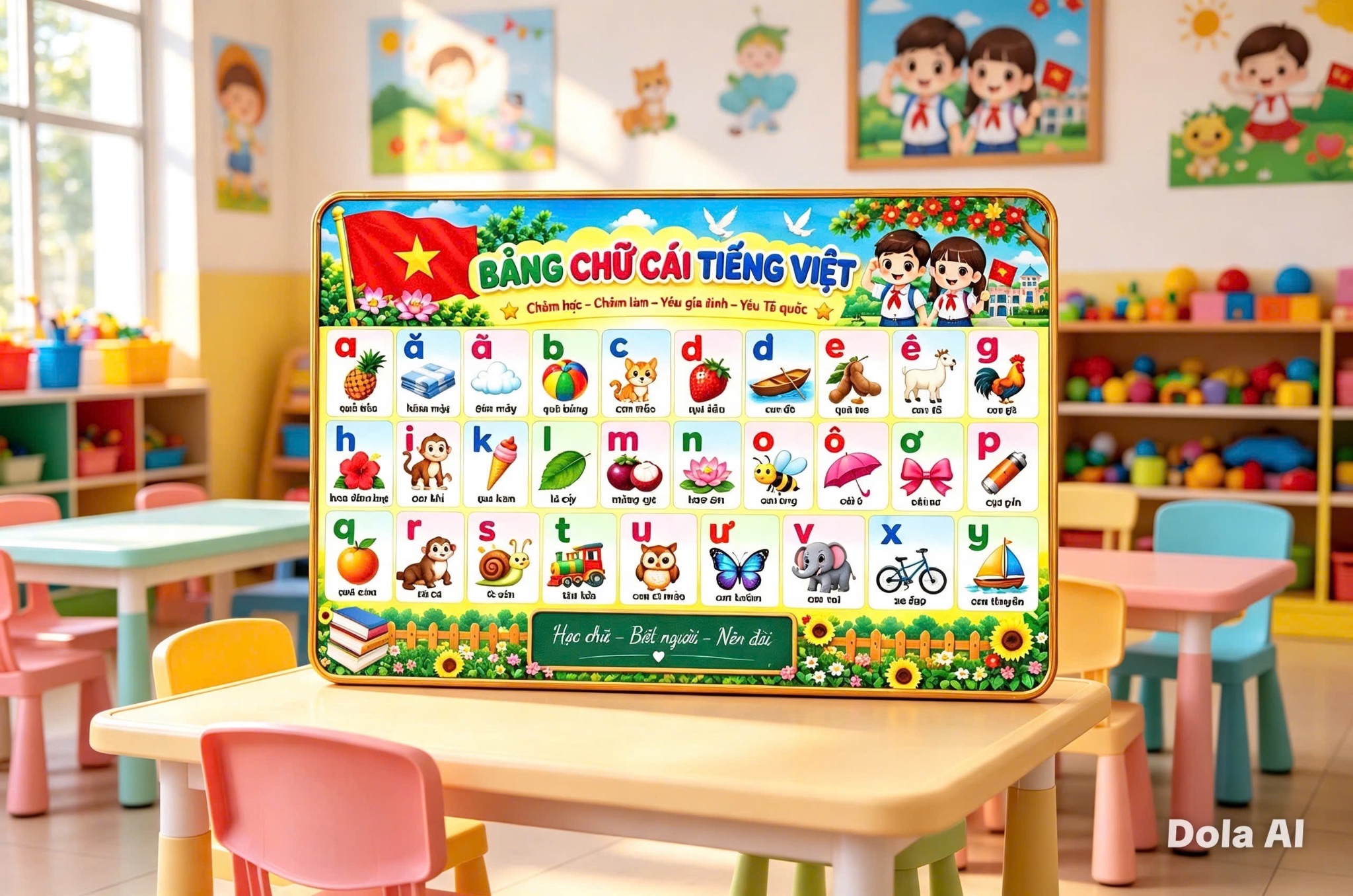 BẢNG CHỮ CÁI TIẾNG VIỆT CHO BÉ