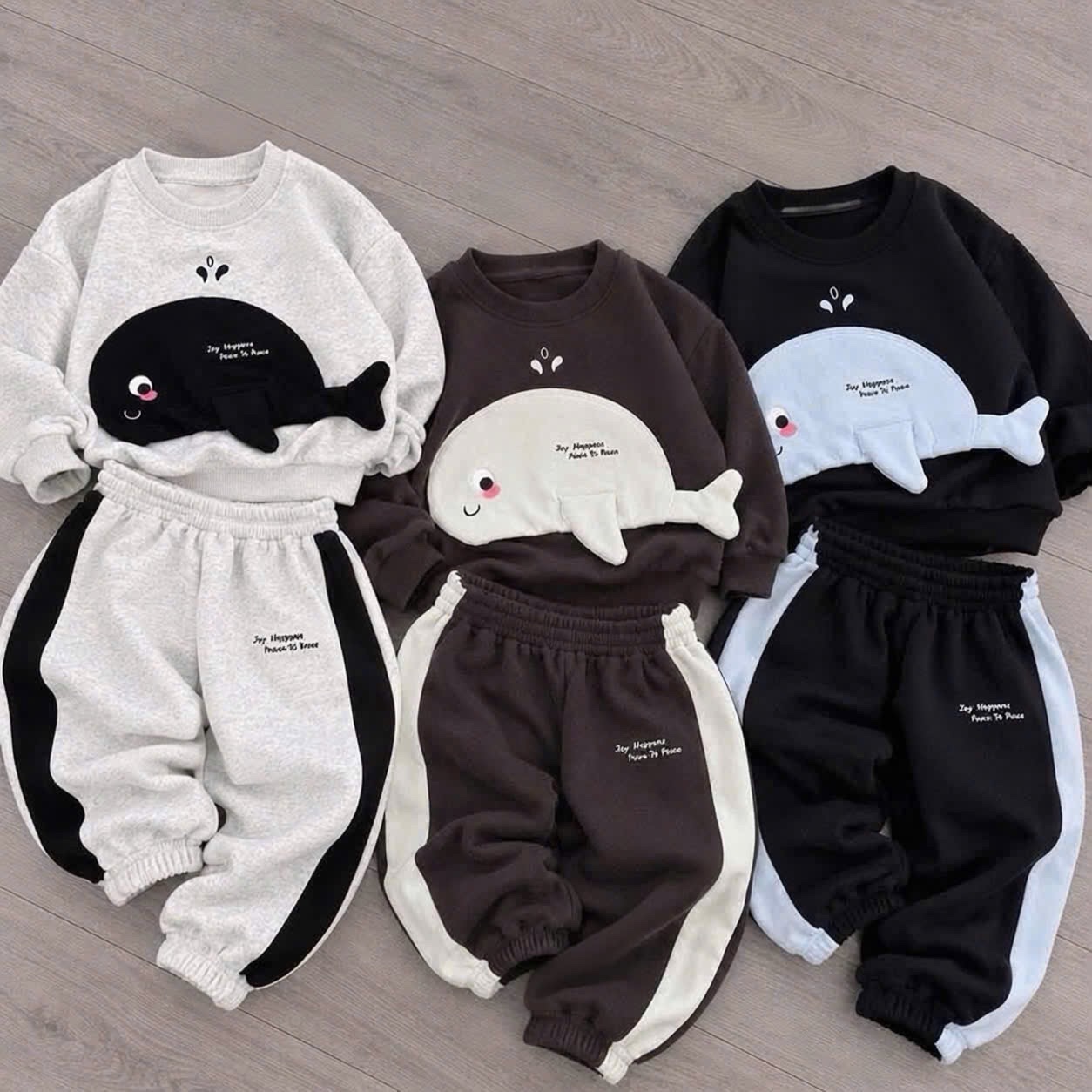 SÉT BỘ NỈ 2 DA CÁ HEO 3 MÀU CHO BT