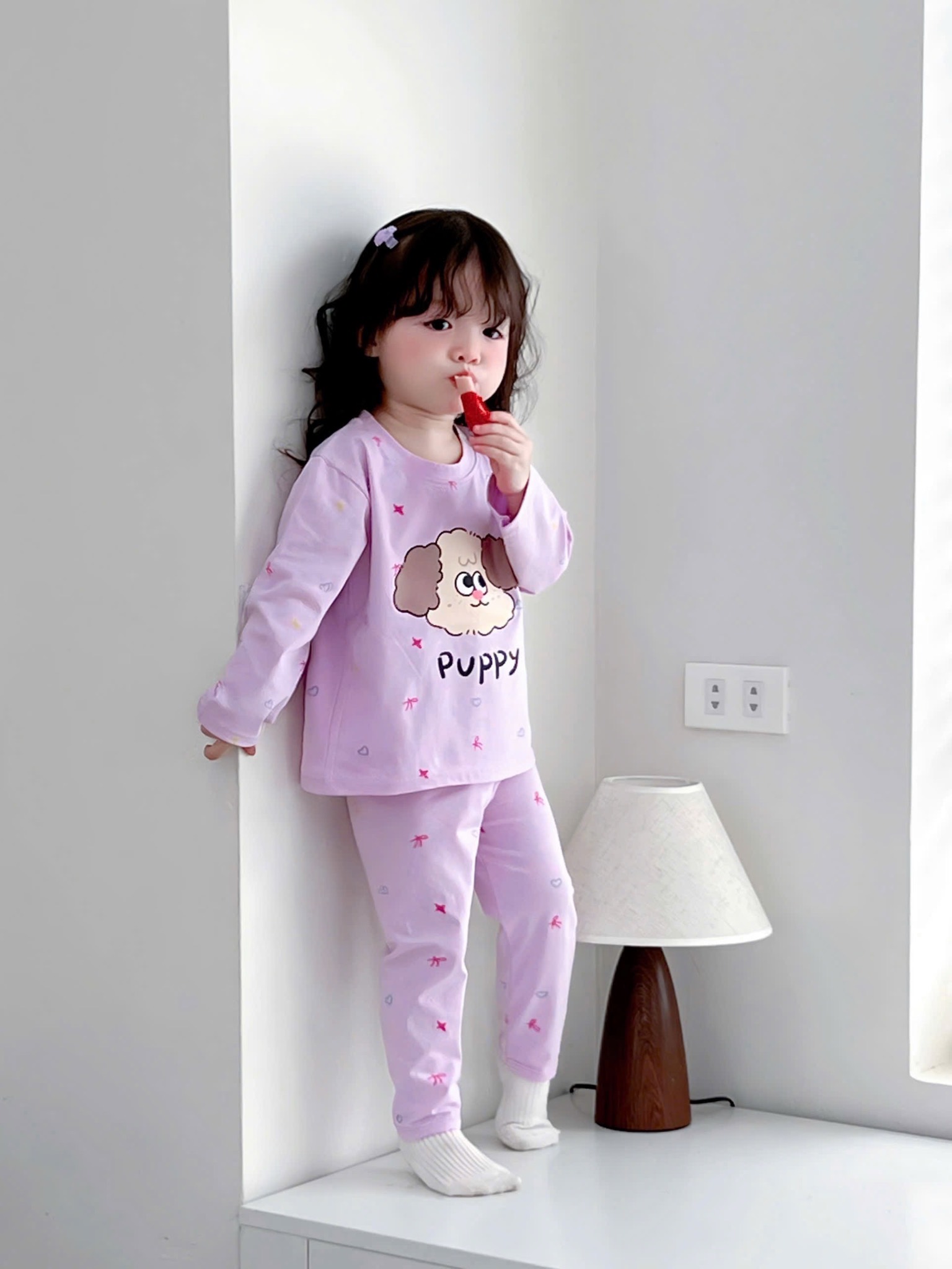 SÉT 2 BỘ PUPPY THU ĐÔNG VÀNG TÍM CHO BG
