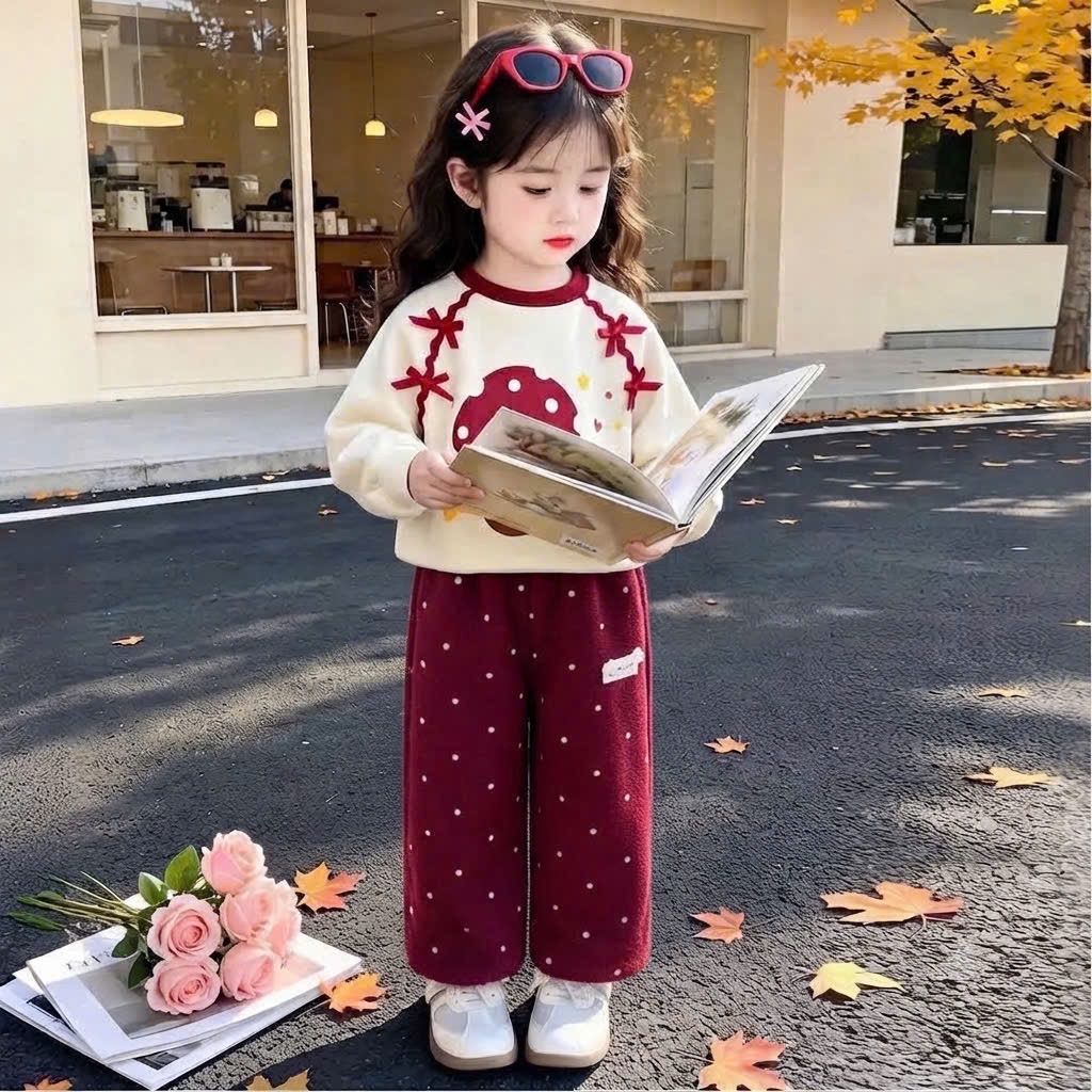 BỘ NỈ THU ĐÔNG HÌNH CÂY NẤM CHO BG