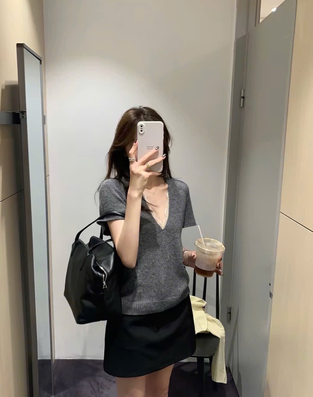 LEN MÀU GHI CỔ TIM CỔ REN CHO NỮ