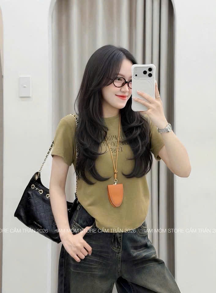 SÉT 3 ÁO PHÔNG CỘC TAY TRẮNG RÊU XÁM CHO NỮ