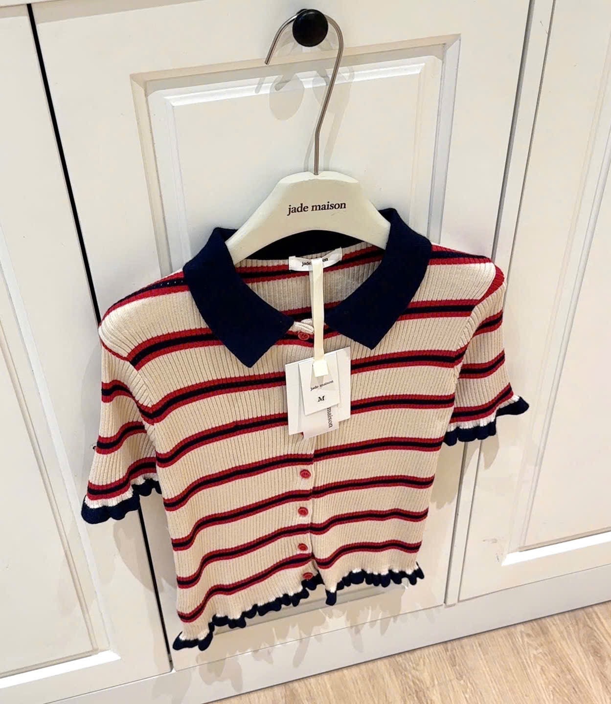 CDG SỌC KẺ ĐỎ PHỐI MÀU CHO NỮ