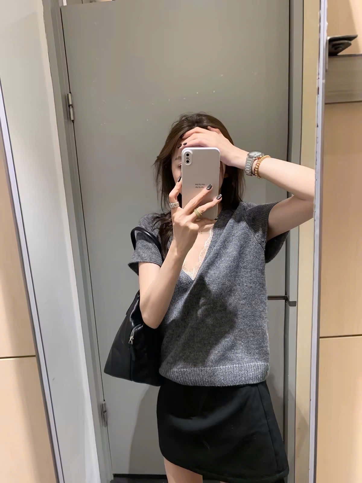 LEN MÀU GHI CỔ TIM CỔ REN CHO NỮ