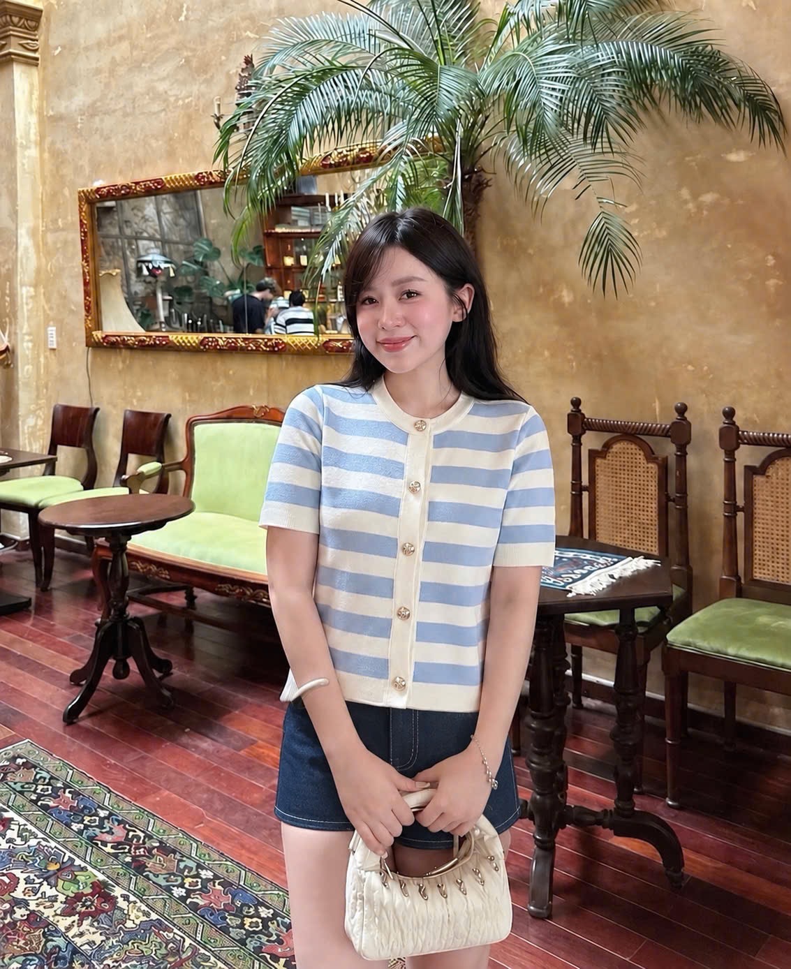 GOM - CDG KẺ NGANG CỘC TAY 3 MÀU CHO NỮ