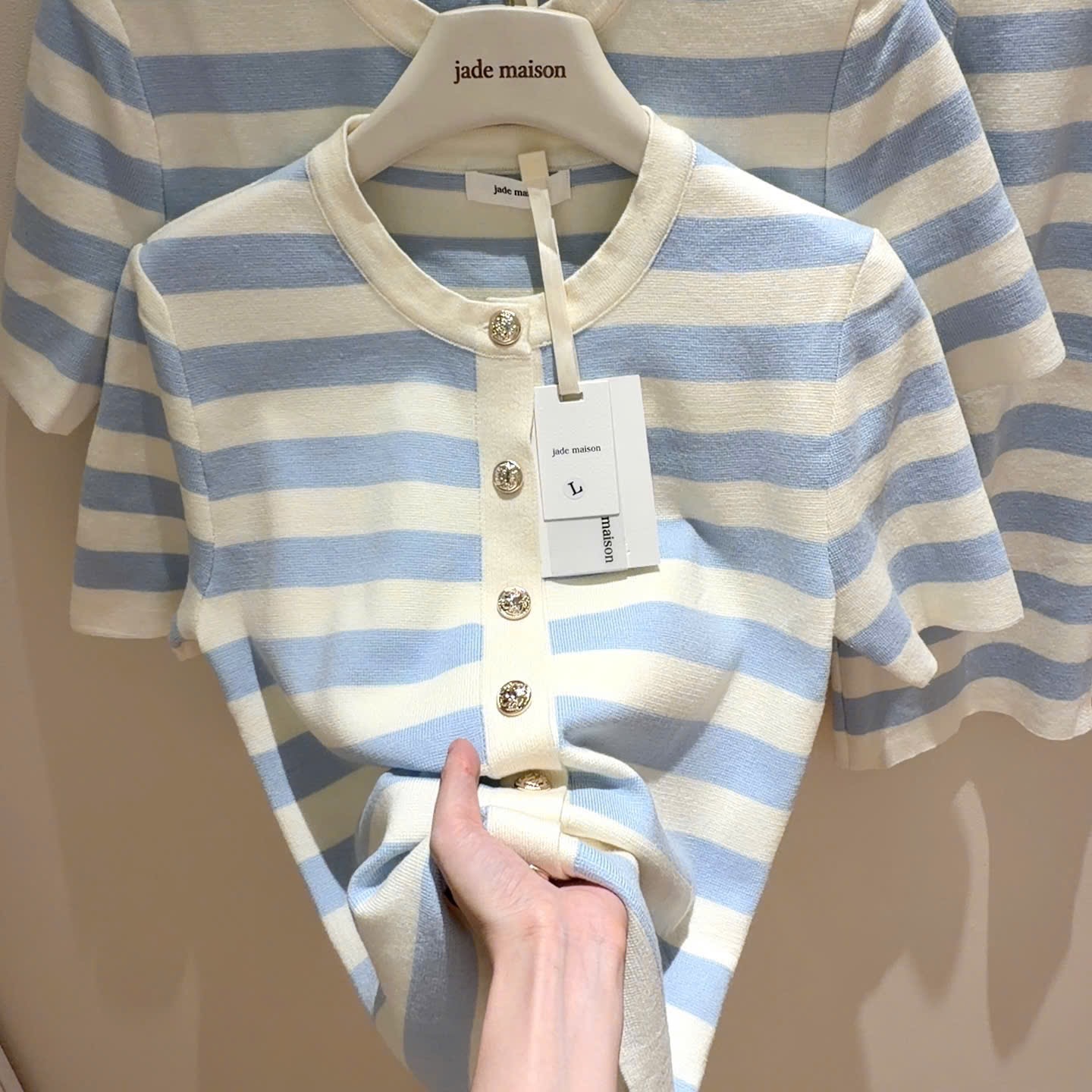 GOM - CDG KẺ NGANG CỘC TAY 3 MÀU CHO NỮ