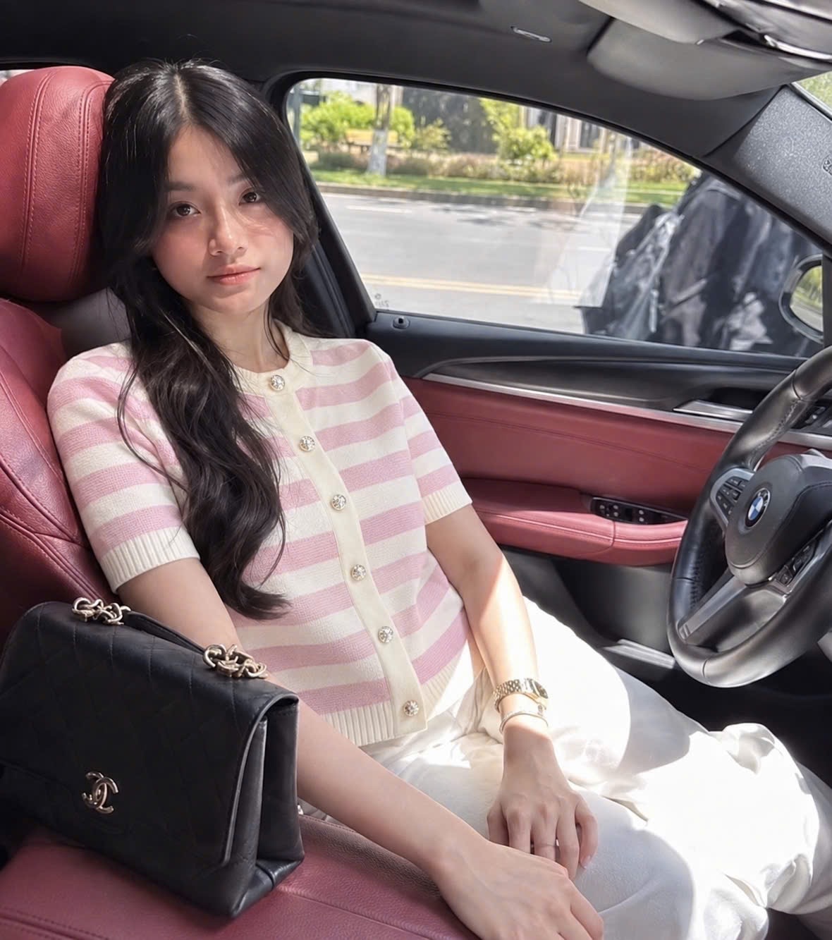 GOM - CDG KẺ NGANG CỘC TAY 3 MÀU CHO NỮ