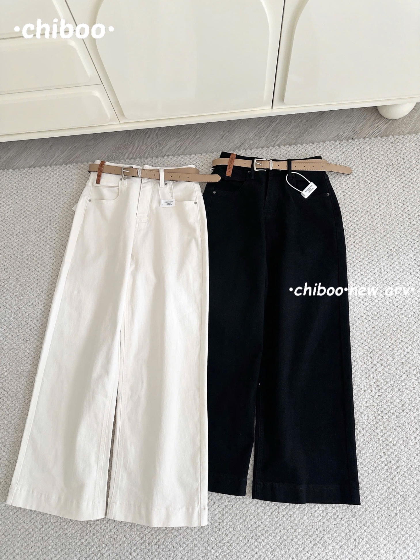 QUẦN KAKI KÈM ĐAI 2 MÀU CHO NỮ