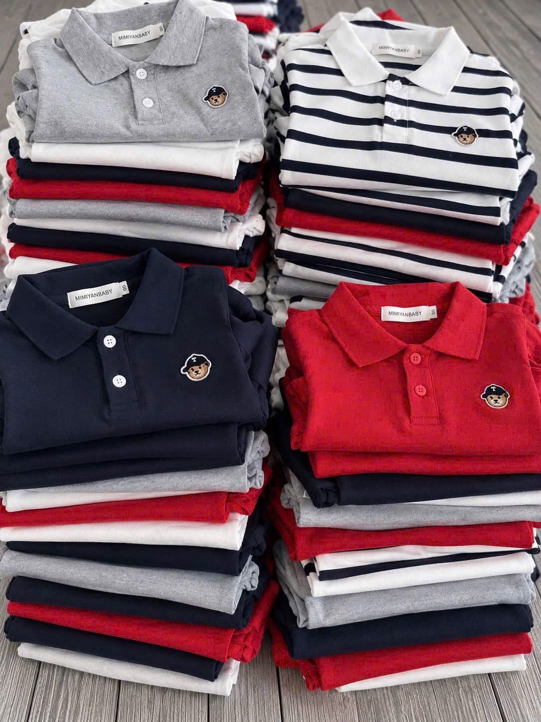 SÉT 4 ÁO GẤU POLO CHO BT