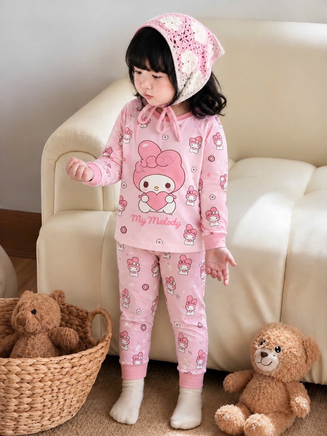 SÉT 2 BỘ KUROMI HỒNG TÍM CHO BG