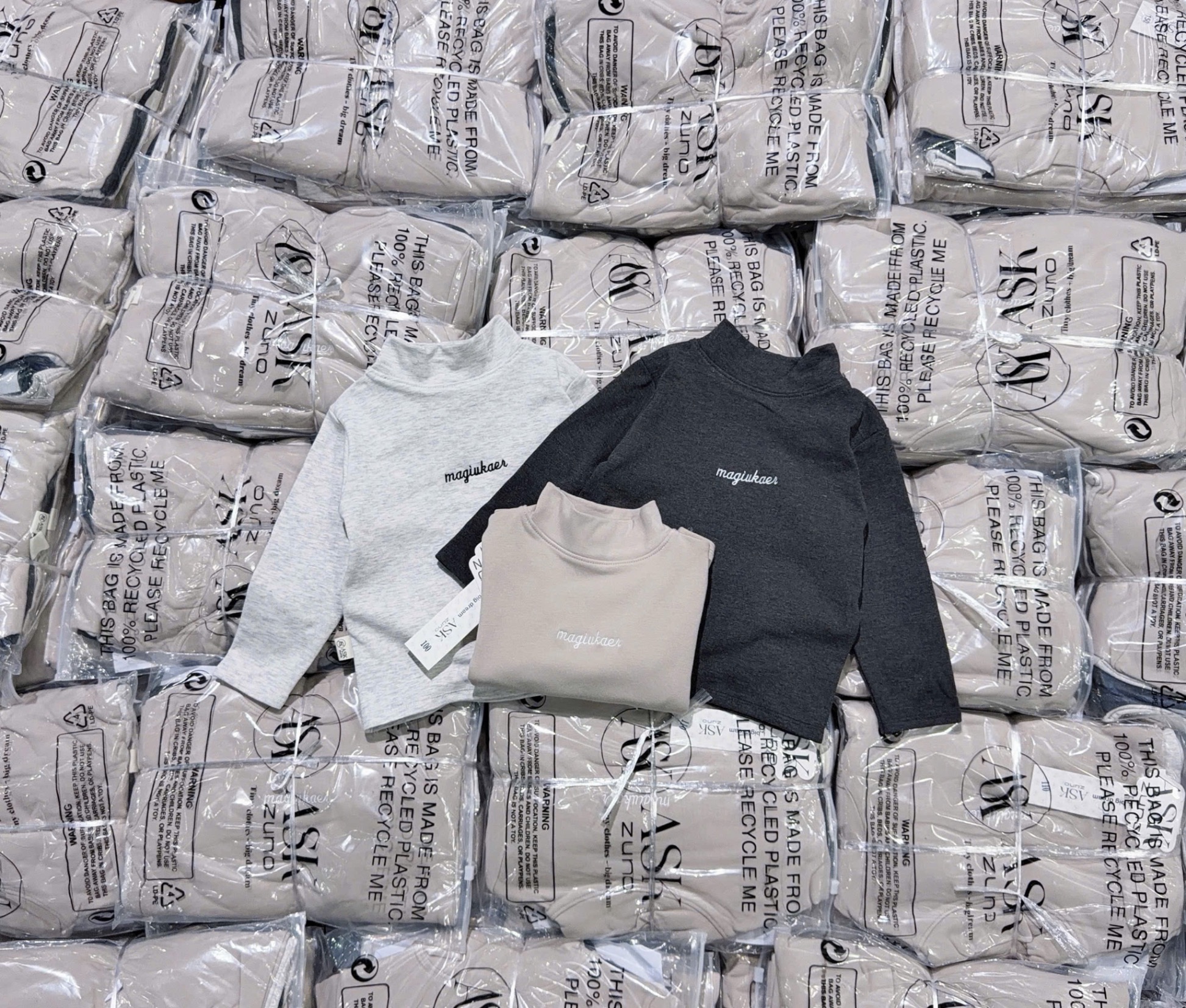 SÉT 3 ÁO GIỮ NHIỆT ZIP LÔNG 1 MẶT CHO BT