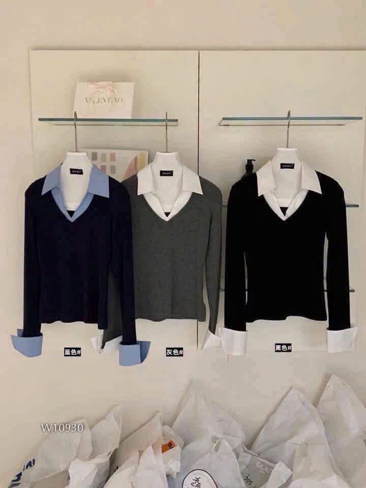 ÁO LEN MIX THÔ CỔ SƠ MI
