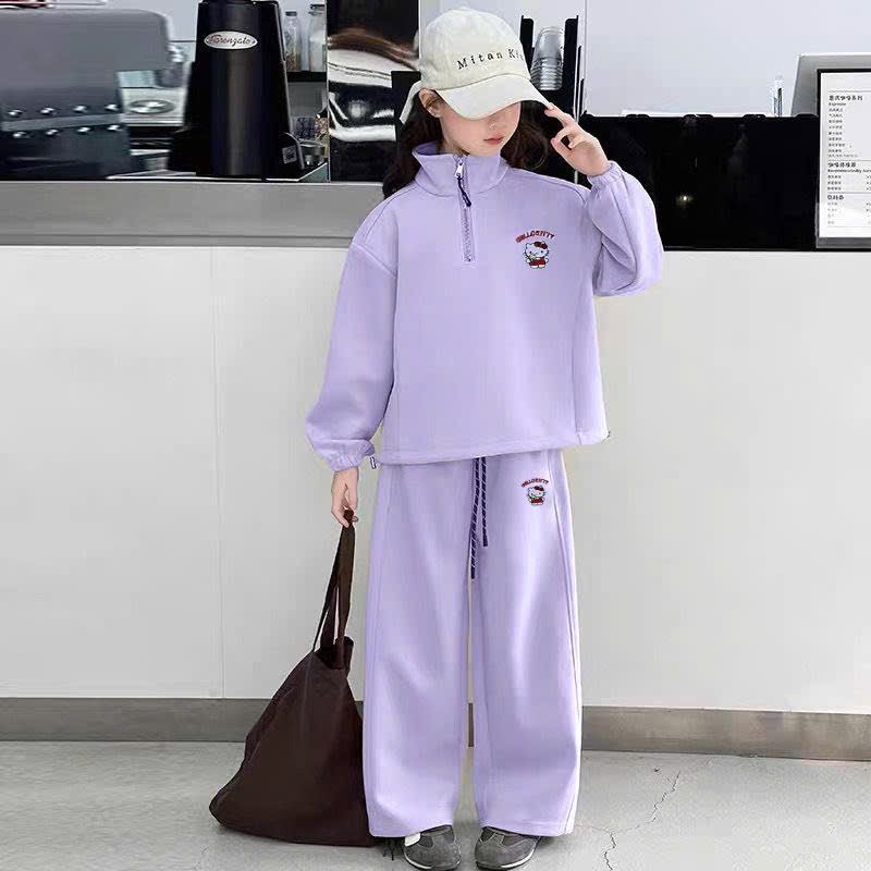 XẢ KHO BỘ NỈ SZ ĐẠI TÍM HELLO KITTY CHO BG
