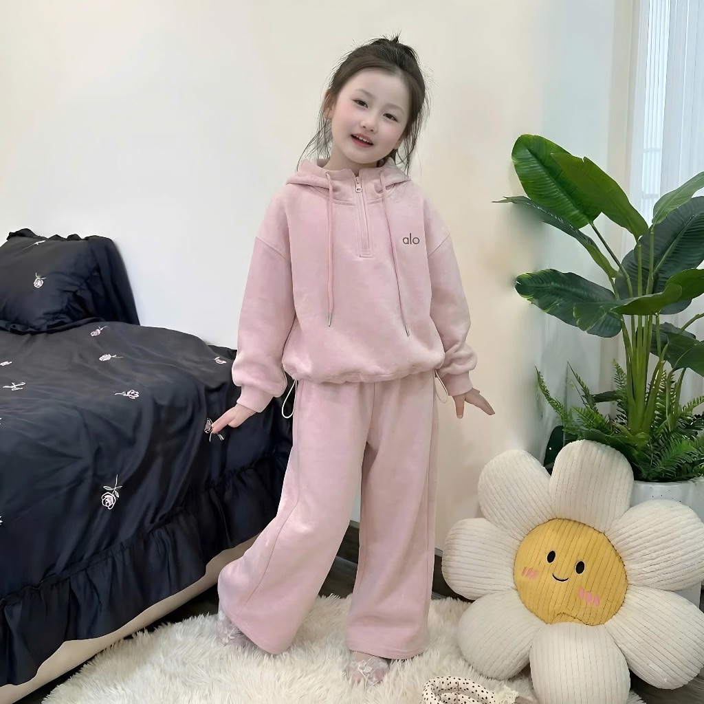 XẢ KHO BỘ NỈ SZ ĐẠI MÀU HỒNG CHỮ ALO CHO BG
