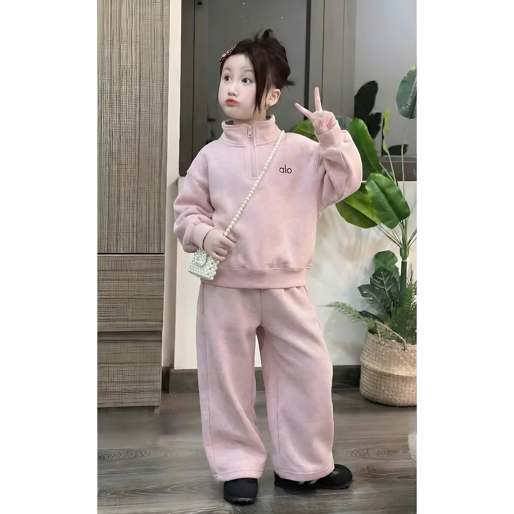 XẢ KHO BỘ NỈ SZ ĐẠI MÀU HỒNG CHỮ ALO CHO BG