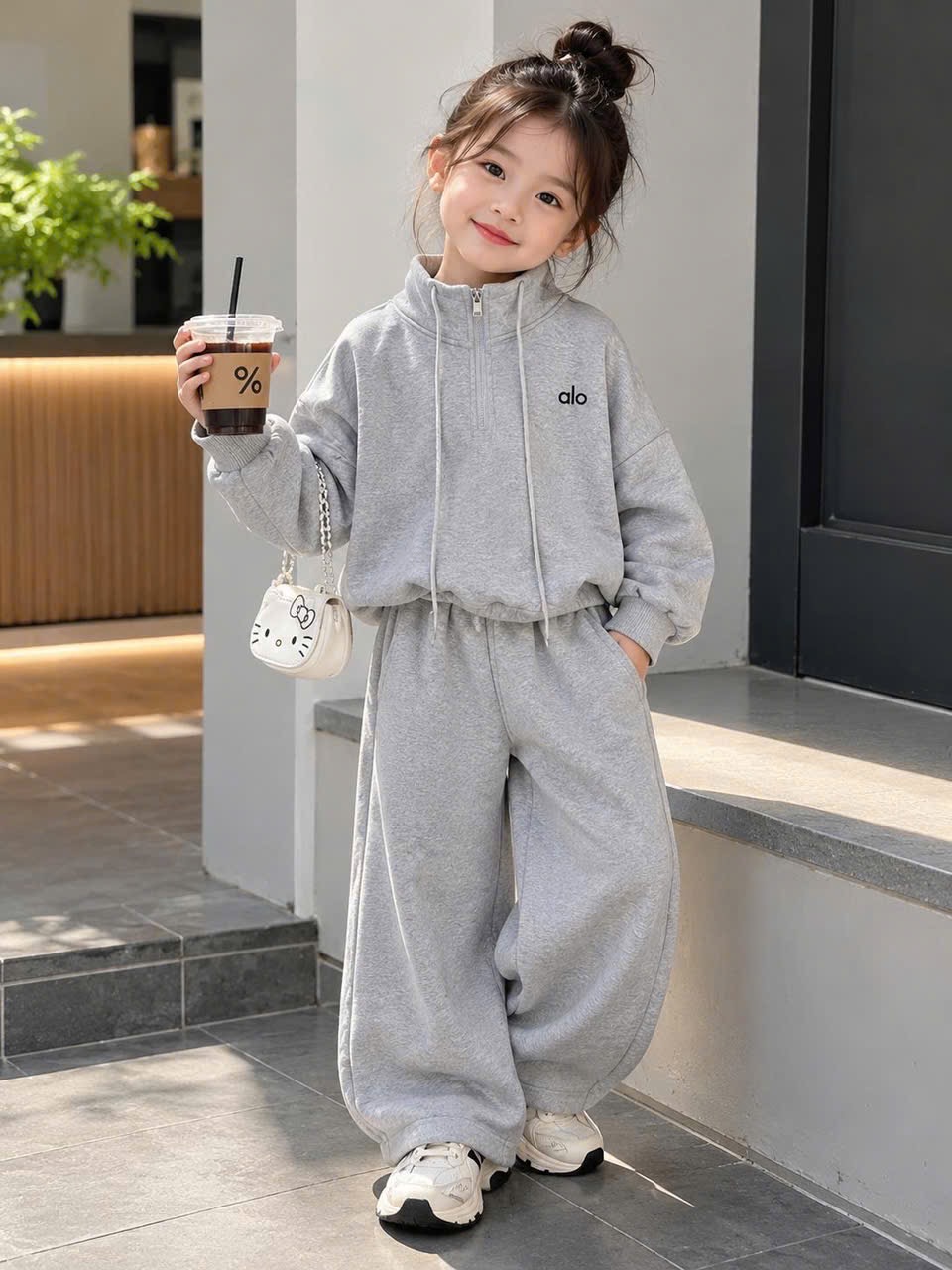 XẢ KHO BỘ NỈ SZ ĐẠI GHI XÁM CHỮ ALO CHO BG