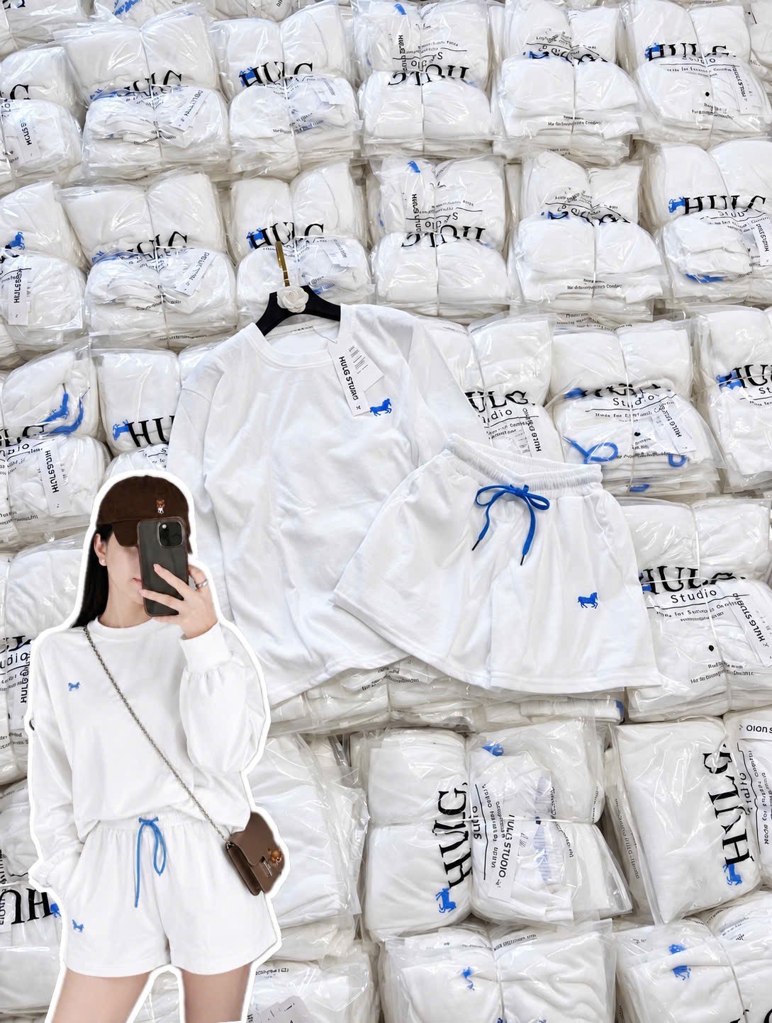 BỘ CỘC ĐÙI THÊU NGỰA MÀU TRẮNG